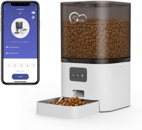 DuDuPet 6L Wi-Fi automatic pet feeder in white