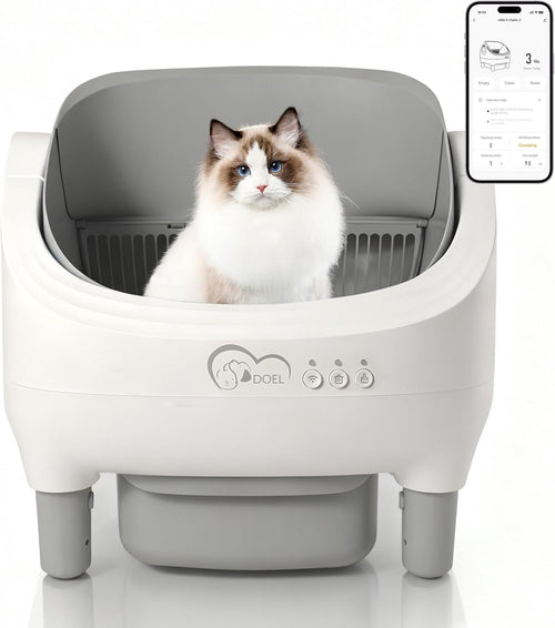 DuDuPet Mini F open self-cleaning cat litter tray